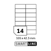 Etikety 105x42,3 mm - 14 ks / 100 archů