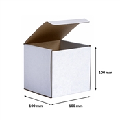 Krabice z mikrovlny bílá 100x100x100 mm 3VVL / vysekávaná