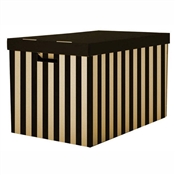 Úložný box s víkem 560x370x360 mm - černý potisk / 2 ks