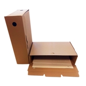 Archivační boxy na dokumenty A4 / hnědý / šíře 100 mm