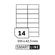 Etikety 105x42,3 mm - 14 ks / 100 archů
